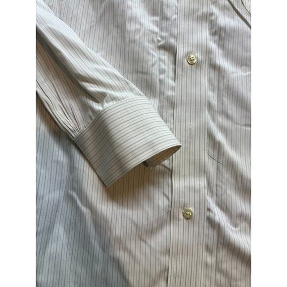 Brooks Brothers Shirt men 16.5 33 Slim Fit striped gray white long sleeve‎ - Picture 2 of 5